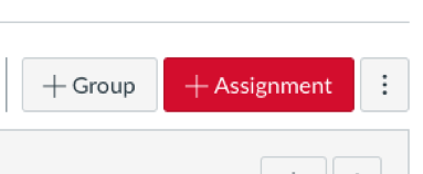 Add assignment button in Canvas