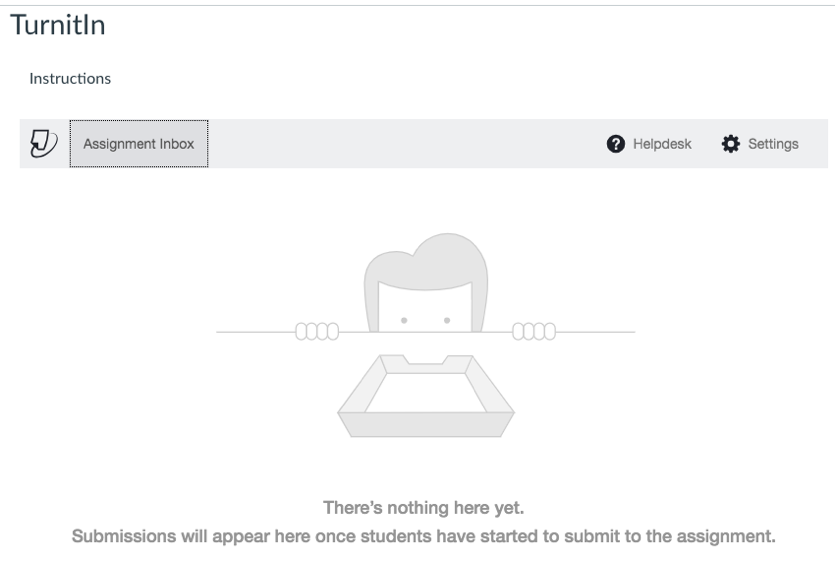 TurnitIn assignment inbox within Canvas