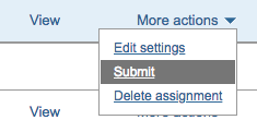 Screenshot of the submit tab within TurnitIn's interface