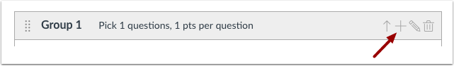 Add question icon in question group