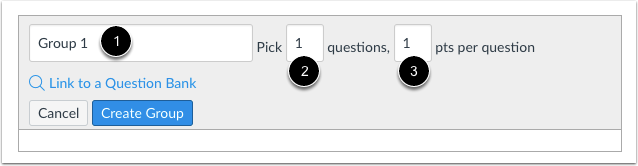 question group details panel