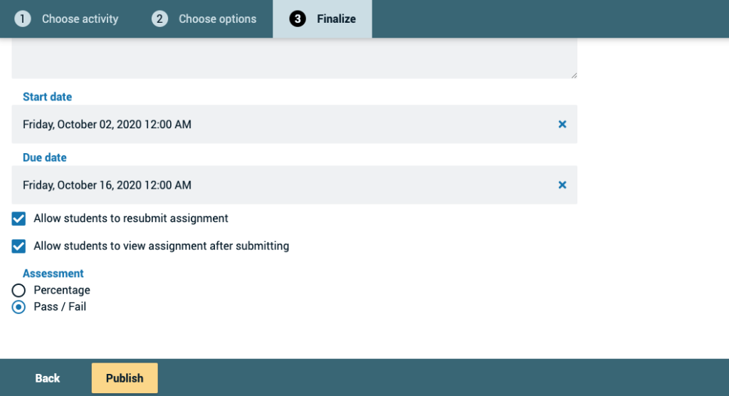 Screenshot of the final settings page in VoiceThread