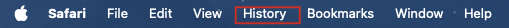 MacOS Safari menu bar