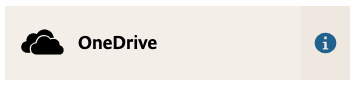 Screenshot of the OneDrive button in myCI