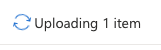 Uploading status in OneDrive
