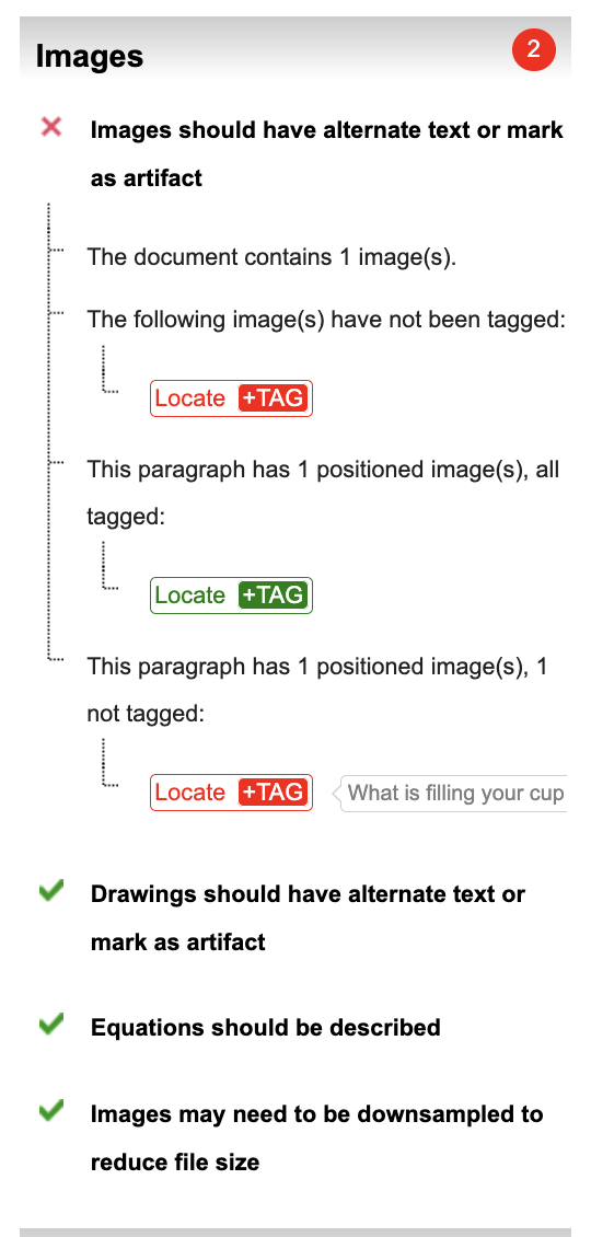 Screenshot of the Images section of the Grackle Docs sidebar pane.