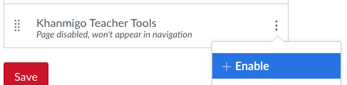 Screenshot highlighting the Activate option next to the Khanmigo Teacher Tools option 