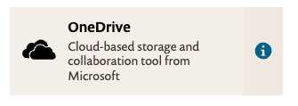 OneDrive tile within myCI portal