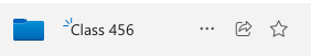 Screenshot of a OneDrive  folder showing the three dots and sharing buttons next to the folder name