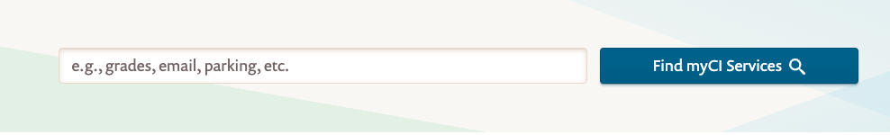 Search bar at the top of the myCI portal
